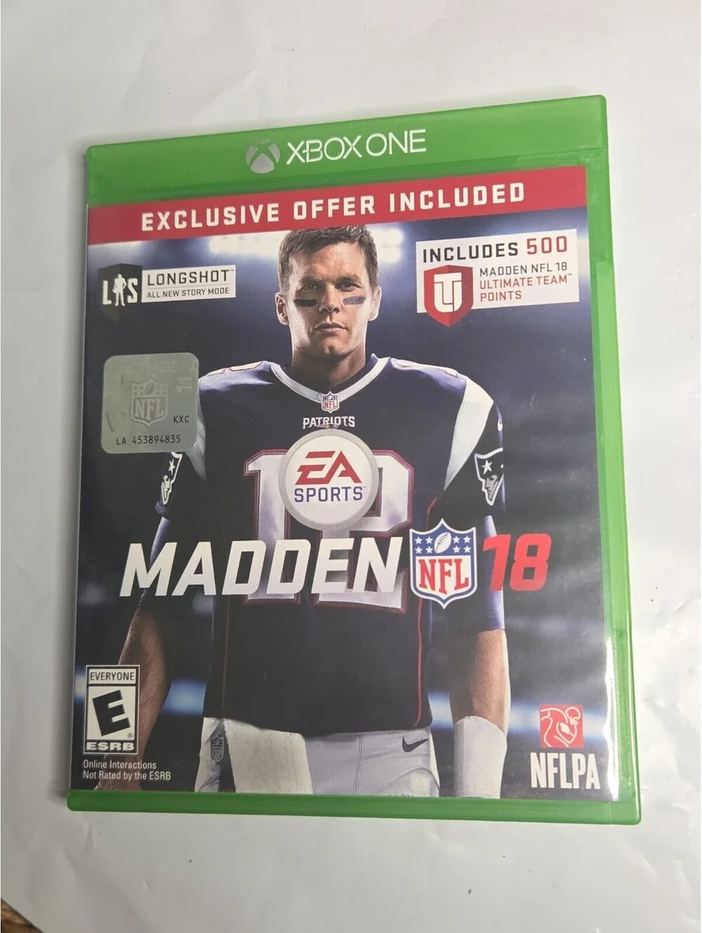 Madden 18 NFL GOAT Edition for Xbox One Disc, Box and Artwork (No Manual)